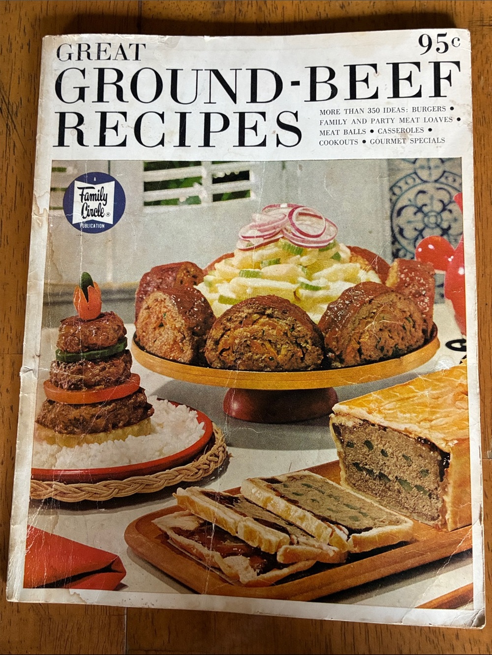 Great Ground-Beef Recipes Cookbook - Vintage Family Circle cookbook from 1965